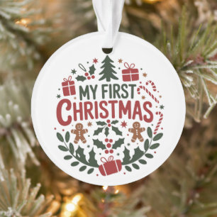 Mein erstes Weihnachten 1. Weihnachten Familien-Ma Ornament