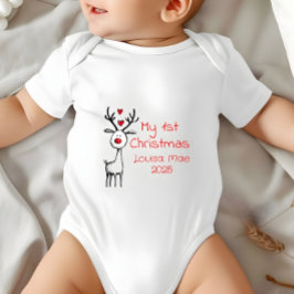 Mein erstes Weihnachten 2025, Rentiere, individuel Baby Strampler