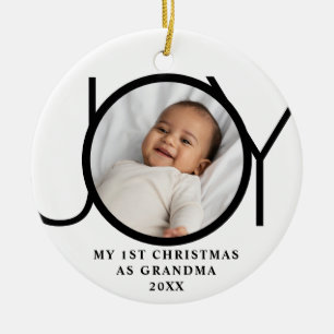 Mein erstes Weihnachten als Oma Joy Foto Keramik Ornament