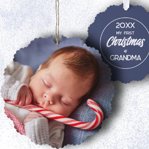 Mein erstes Weihnachten als Oma Ornament Karte