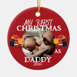 Mein erstes Weihnachten als Papa personalisierten Keramik Ornament