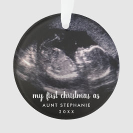 Mein erstes Weihnachten als Tante Ultrasund Foto Ornament