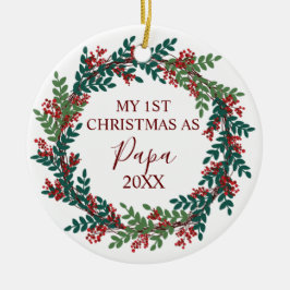 Mein erstes Weihnachten als Weihnachten des Papste Keramik Ornament