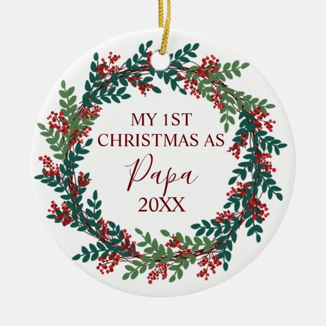 Mein erstes Weihnachten als Weihnachten des Papste Keramik Ornament (Vorne)