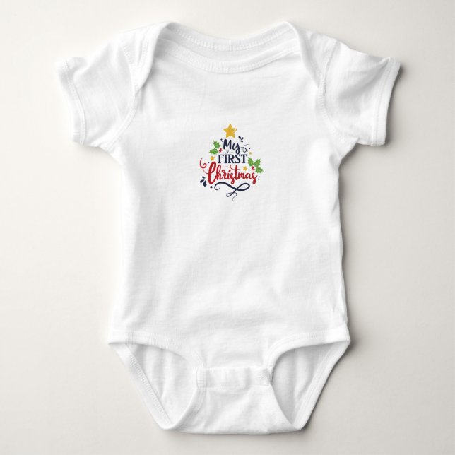 Mein erstes Weihnachten Baby Strampler (Vorderseite)
