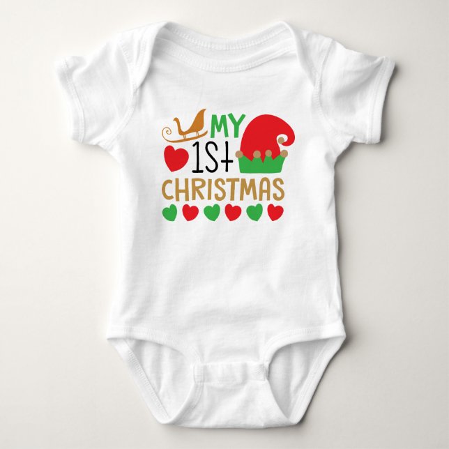 Mein erstes Weihnachten Baby Strampler (Vorderseite)