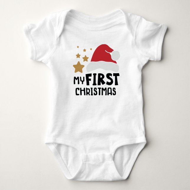 Mein erstes Weihnachten Baby Strampler (Vorderseite)