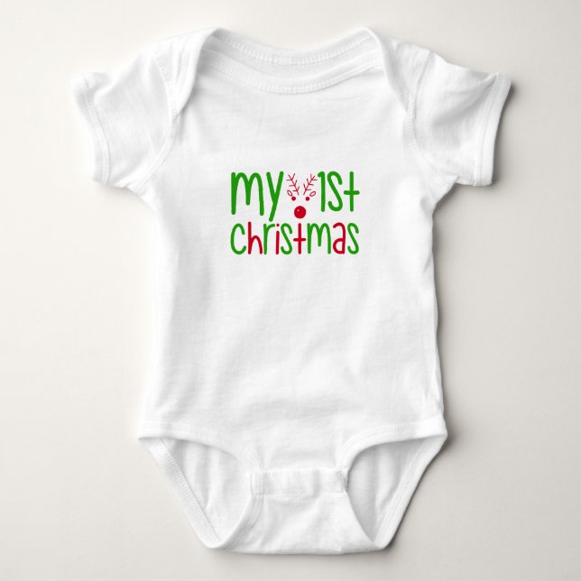 Mein erstes Weihnachten Baby Strampler (Vorderseite)