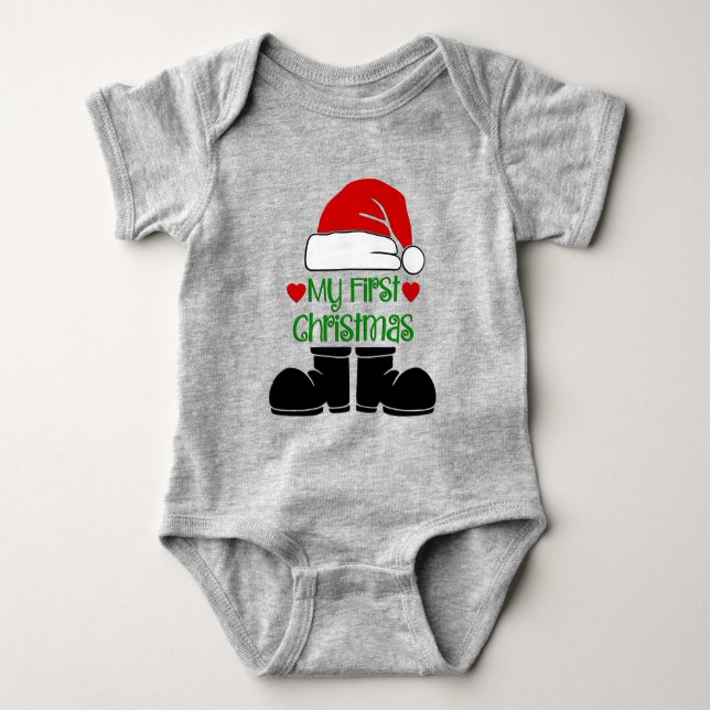 Mein erstes Weihnachten Baby Strampler (Vorderseite)