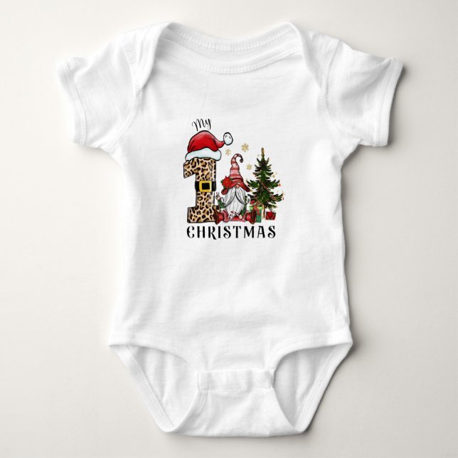 Mein erstes Weihnachten Baby Strampler (Vorderseite)
