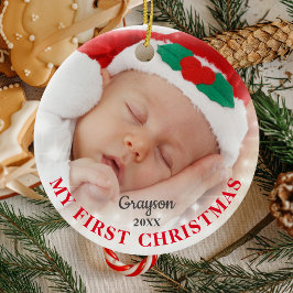 Mein erstes Weihnachten | Benutzerdefiniertes Xmas Keramik Ornament