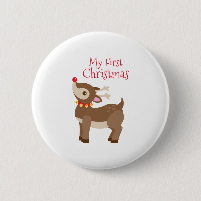 Mein erstes Weihnachten Button (Vorderseite)