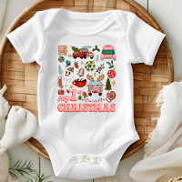 Mein erstes Weihnachten Cute Groovy Retro Bilder