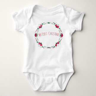 "Mein erstes Weihnachten" einteilig für Baby Strampler