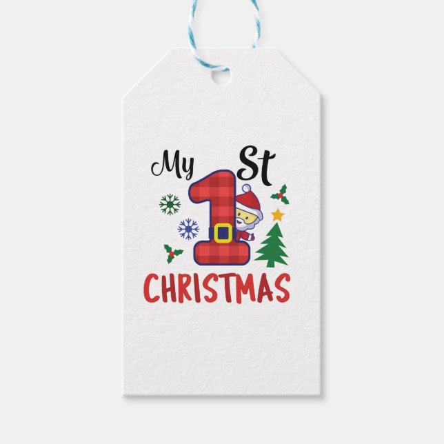 Mein erstes Weihnachten Geschenkanhänger (Vorderseite)