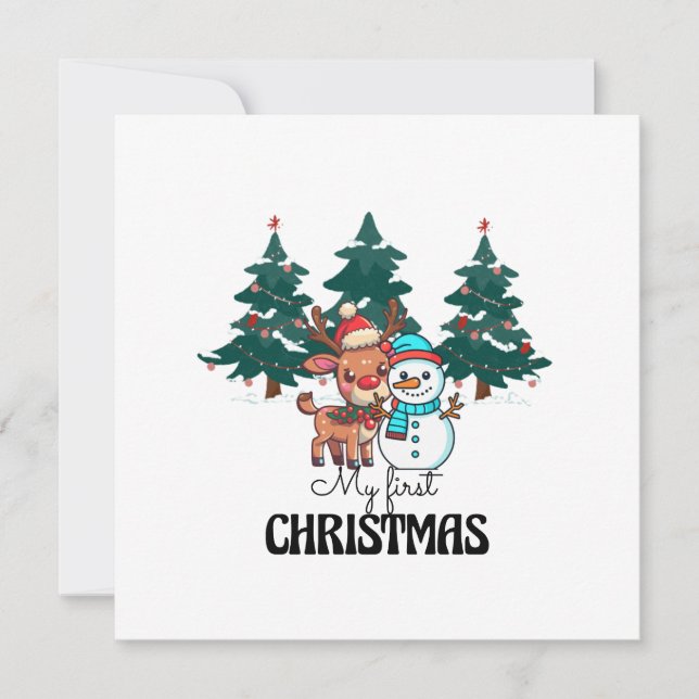 Mein erstes Weihnachten Karte (Vorderseite)