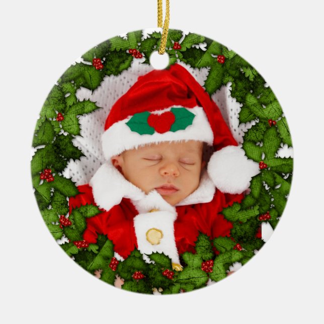 Mein erstes Weihnachten Keramik Ornament (Vorne)