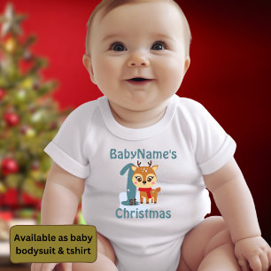 Mein erstes Weihnachten mit dem Namen niedliche Re Baby Strampler