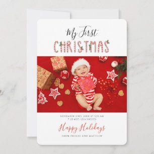 Mein erstes Weihnachten Neue Baby-Fotos Benutzerde