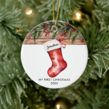 Mein erstes Weihnachten süße Strumpf Baby Junge Mä