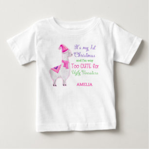 Mein erstes Weihnachten Zu süß für hässliche Pullo Baby T-shirt
