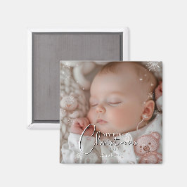 Mein erstes Weihnachts-Baby-Foto Magnet