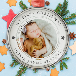 Mein erstes Weihnachts-Baby-Foto Ornament Aus Metall