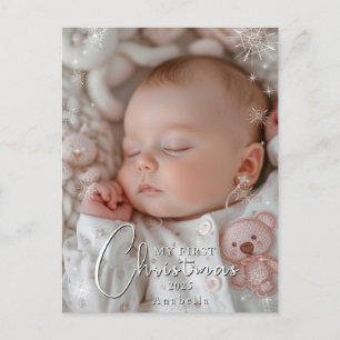 Mein erstes Weihnachts-Baby-Foto Postkarte