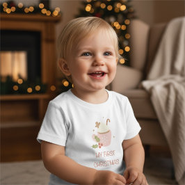 Mein erstes Weihnachts-Baby-T-Shirt Mädchen-Outfit Baby T-shirt