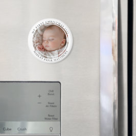 Mein erstes Weihnachts-Custom-Baby-Foto Magnet