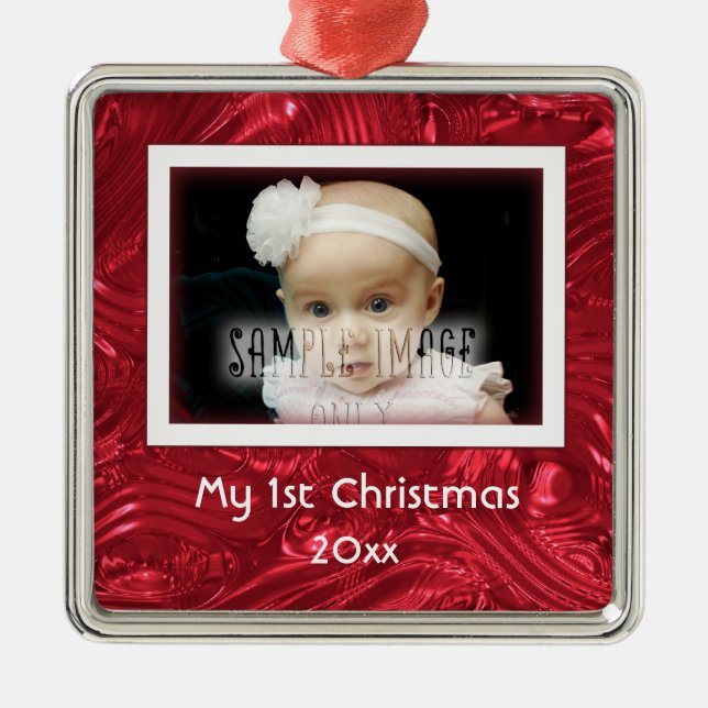 Mein erstes Weihnachts-Custom-Foto Rahmen Ornament (Vorne)