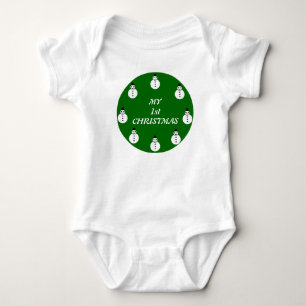 Mein erstes Weihnachts Custom Snowman Baby Strampler