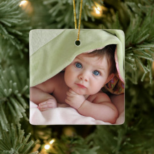 Mein erstes Weihnachts-Foto Keramikornament