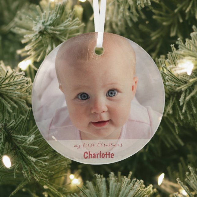 Mein erstes Weihnachts-Foto Ornament Aus Glas (InSitu)