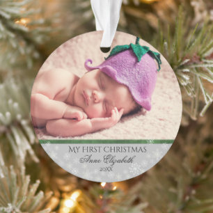 Mein erstes Weihnachts-Foto - Schneeflocken Ornament