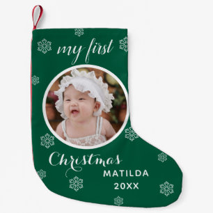 Mein erstes Weihnachts-Niedliches Baby-Foto Kleiner Weihnachtsstrumpf