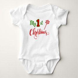Mein erstes Weihnachts-süßen Urlaub Lollipop-Gesch Baby Strampler