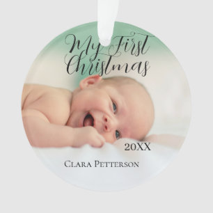 Mein erstes Weihnachtsbaby-Foto gibt das Jahr mode Ornament