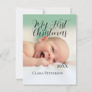 Mein erstes Weihnachtsbaby-Foto gibt das Jahr mode Postkarte