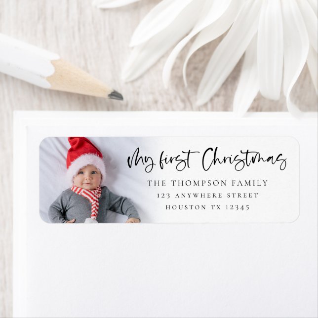 Mein erstes Weihnachtsbaby Foto Name Rücksendeadre (Insitu)