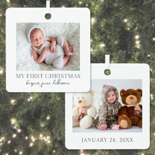 Mein erstes Weihnachtsbaby-Foto Ornament Aus Metall