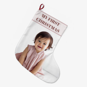 Mein erstes Weihnachtsbaby-Foto-Socken Großer Weihnachtsstrumpf