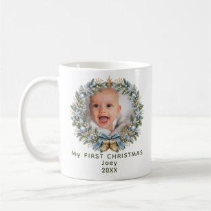 Mein erstes Weihnachtsbaby Neugeborenes Blaues Sch Kaffeetasse
