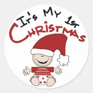 Mein erstes Weihnachtsbaby Weihnachtsgeschenke und Runder Aufkleber