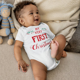 Mein erstes Weihnachtsfamilienpassoutfit Baby Strampler