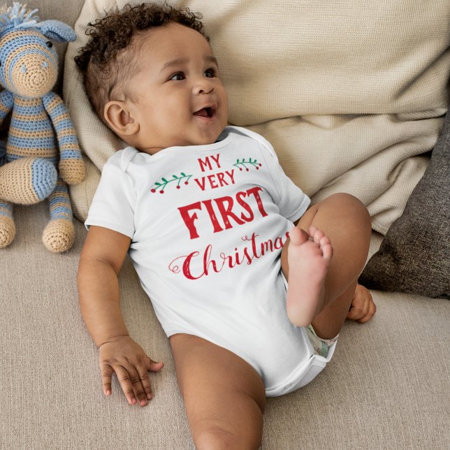 Mein erstes Weihnachtsfamilienpassoutfit Baby Strampler (Von Creator hochgeladen)
