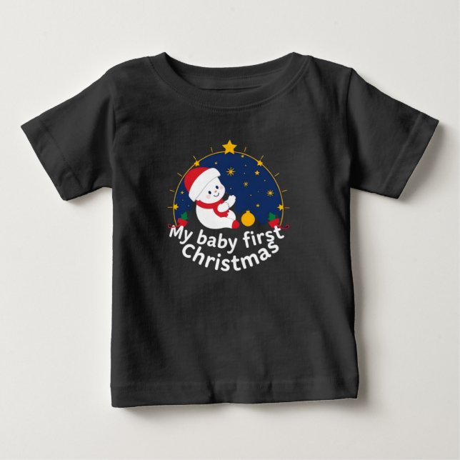Mein erstes Weihnachtsfest Baby T-shirt (Vorderseite)