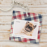 Mein erstes Weihnachtsfest für immer Zuhause Karie Schlüsselanhänger<br><div class="desc">Dieses einfache und klassische Design besteht aus Serifentypografie und fügt ein individuelles Foto für Haustiere hinzu. "Mein erstes Weihnachten in meiner ewigen Zuhause" schmückt das Design.</div>