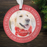 Mein erstes Weihnachtsfest für immer Zuhause Moder Ornament<br><div class="desc">Dieses einfache und klassische Design besteht aus Serifentypografie und fügt ein benutzerdefiniertes Foto hinzu. "Mein erstes Weihnachten in meiner ewig währenden Zuhause" umkreist das benutzerdefinierte Foto.</div>
