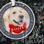 Mein erstes Weihnachtsfest für immer Zuhause Moder Ornament<br><div class="desc">Dieses einfache und klassische Design besteht aus Serifentypografie und fügt ein benutzerdefiniertes Foto hinzu. "Mein erstes Weihnachten in meiner ewig währenden Zuhause" umkreist das benutzerdefinierte Foto.</div>